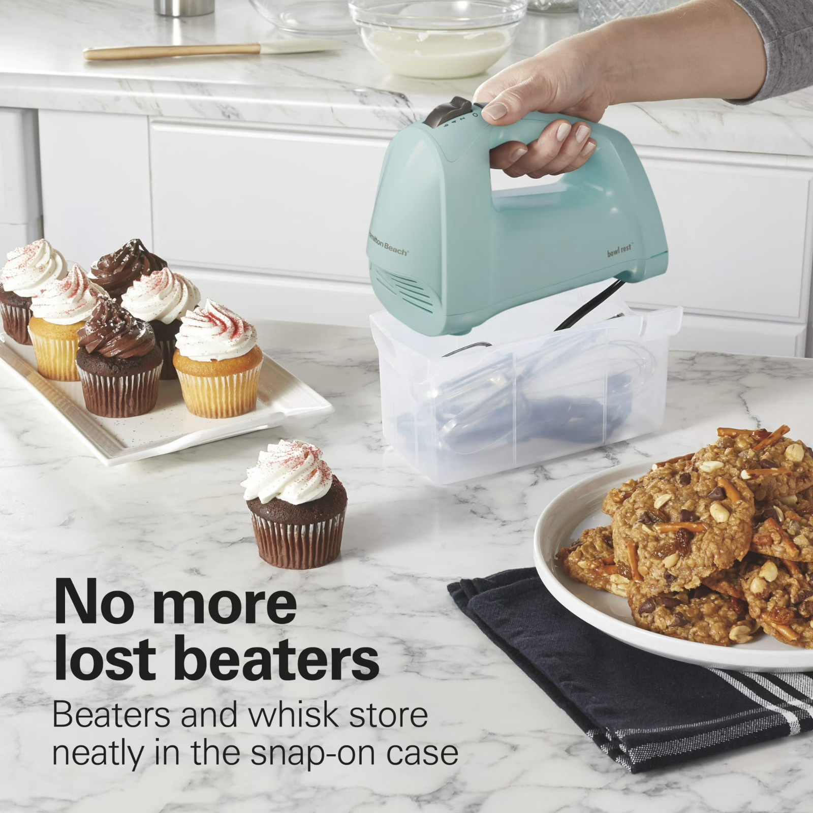 Hamilton Beach 6-Speed Electric Hand Mixer with QuickBurst, Bowl Rest, Storage C gallery