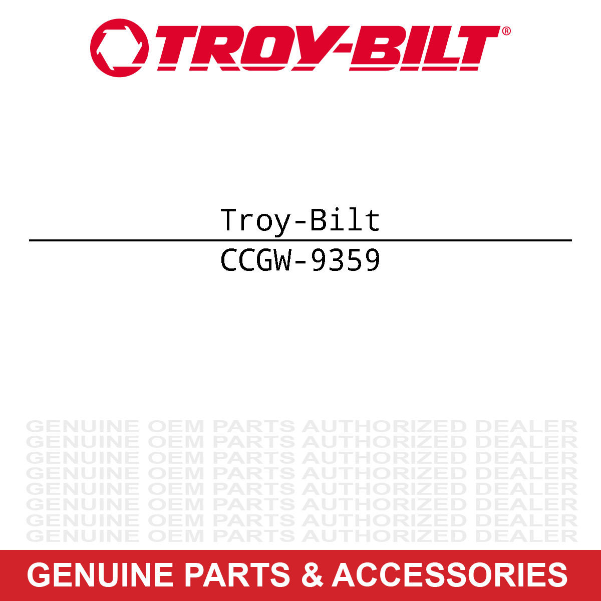Troy-Bilt GW-9359 Alignment Pin Horse Silver Red III Big 21AE682WB66 2023 2022 gallery