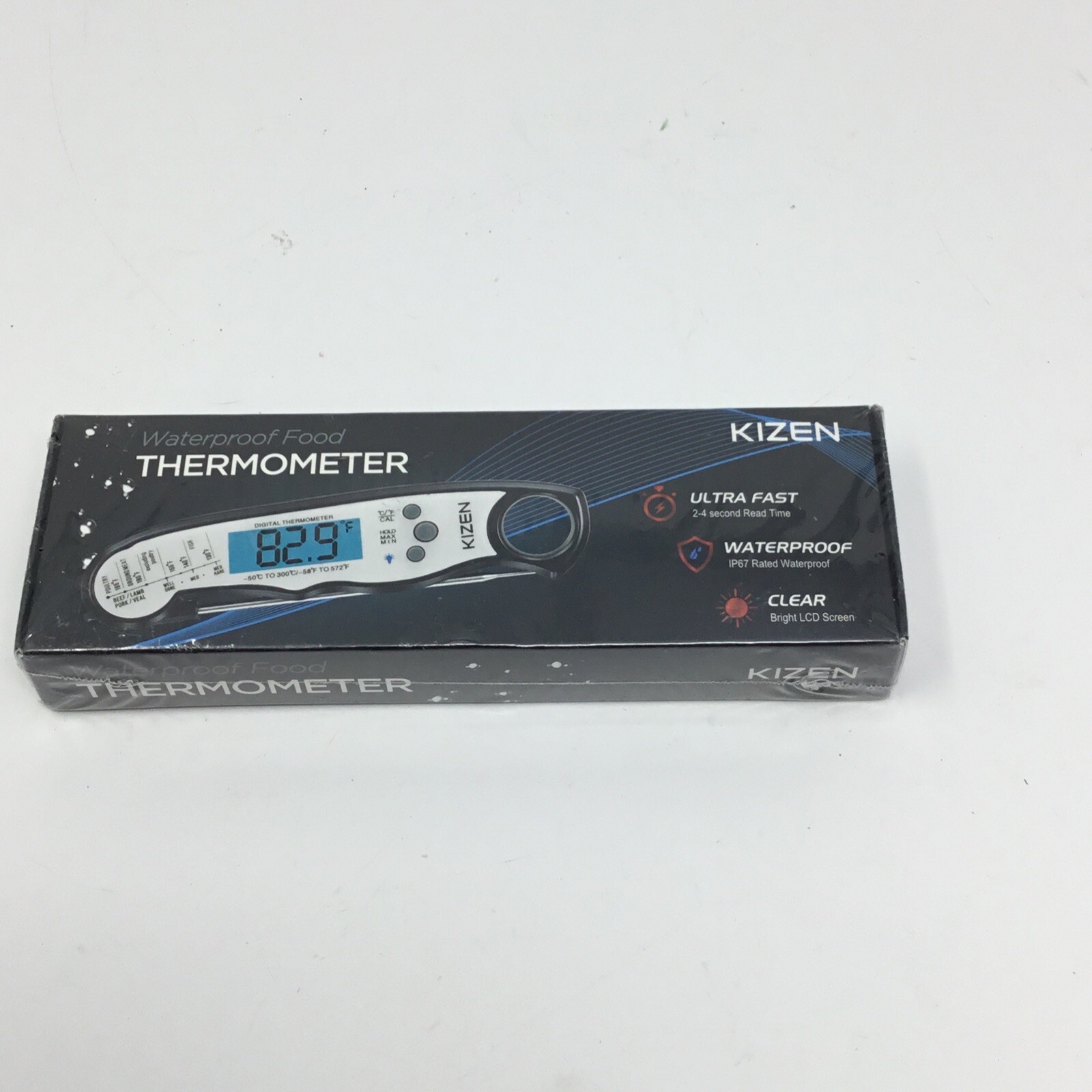 Kizen Digital Meat Thermometer Waterproof Metal Probe BBQ Grilling Food NEW gallery