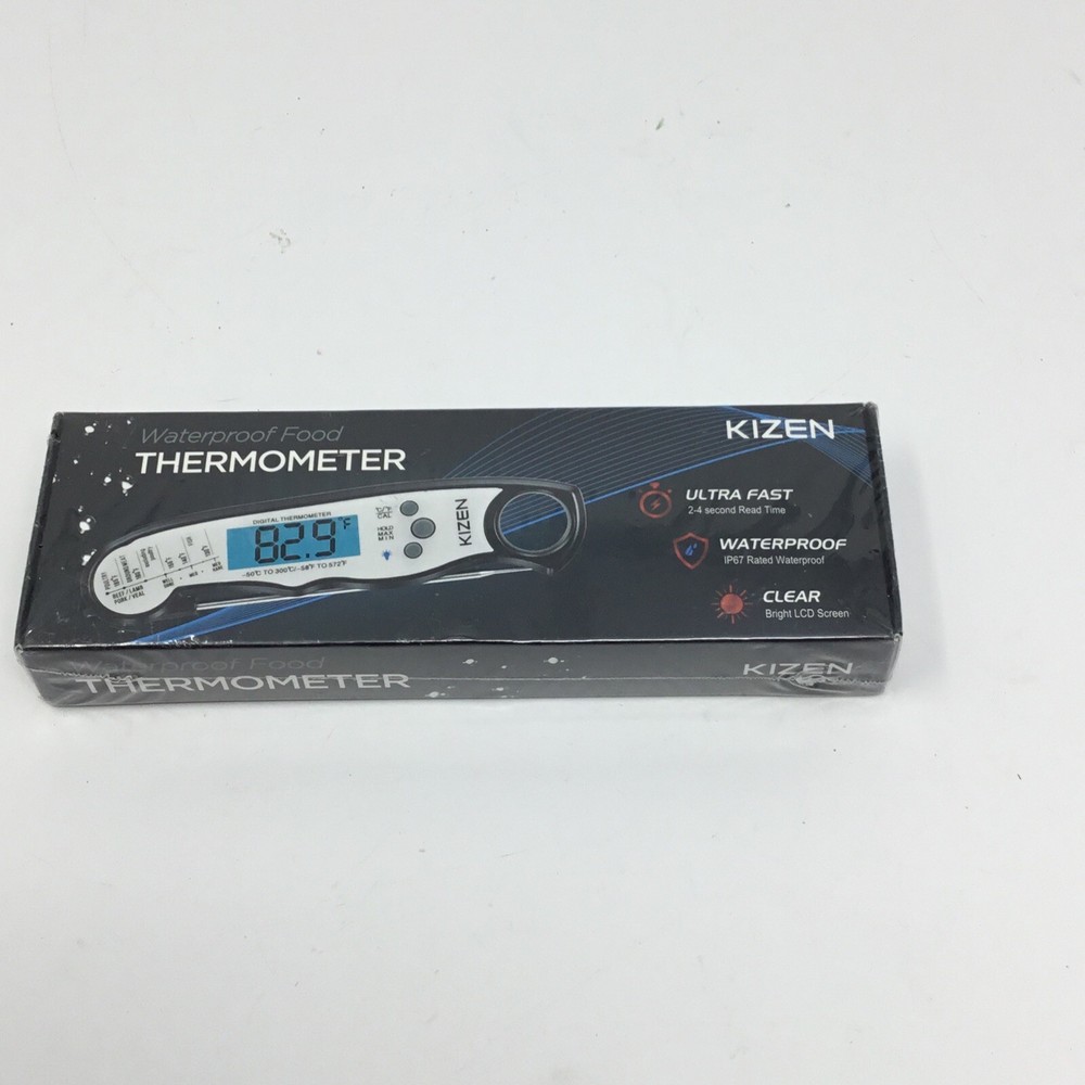 Kizen Digital Meat Thermometer Waterproof Metal Probe BBQ Grilling Food NEW