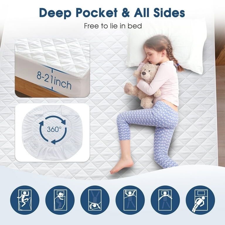 100% Waterproof Mattress Protector Mattress Pad Quilted Mattress Cover BrandX64 gallery