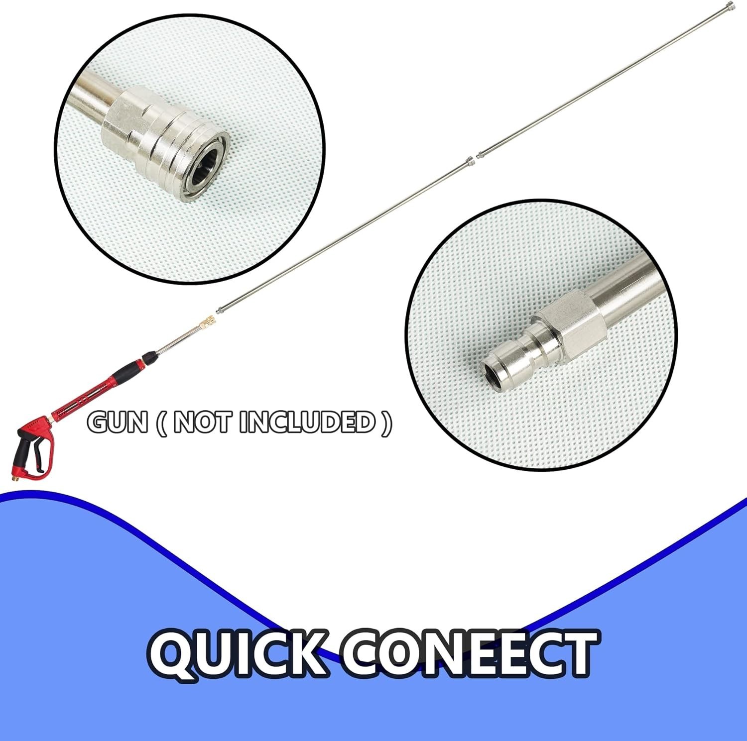 120 Inch(10ft) Pressure Washer Extension Wand, Stainless Steel Pressure Washe... gallery