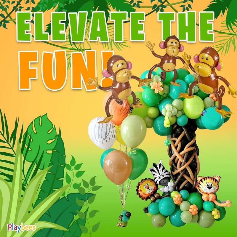 Large Inflatable Monkey 27" - 6 Pack Blow Up Animal Party Favors gallery