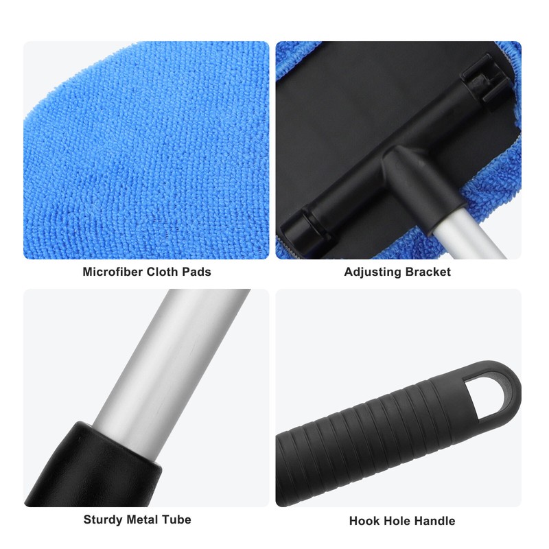 11x Extendable Windshield Cleaner Tool Car Window Cleaning Wash Glass Wiper Kit gallery