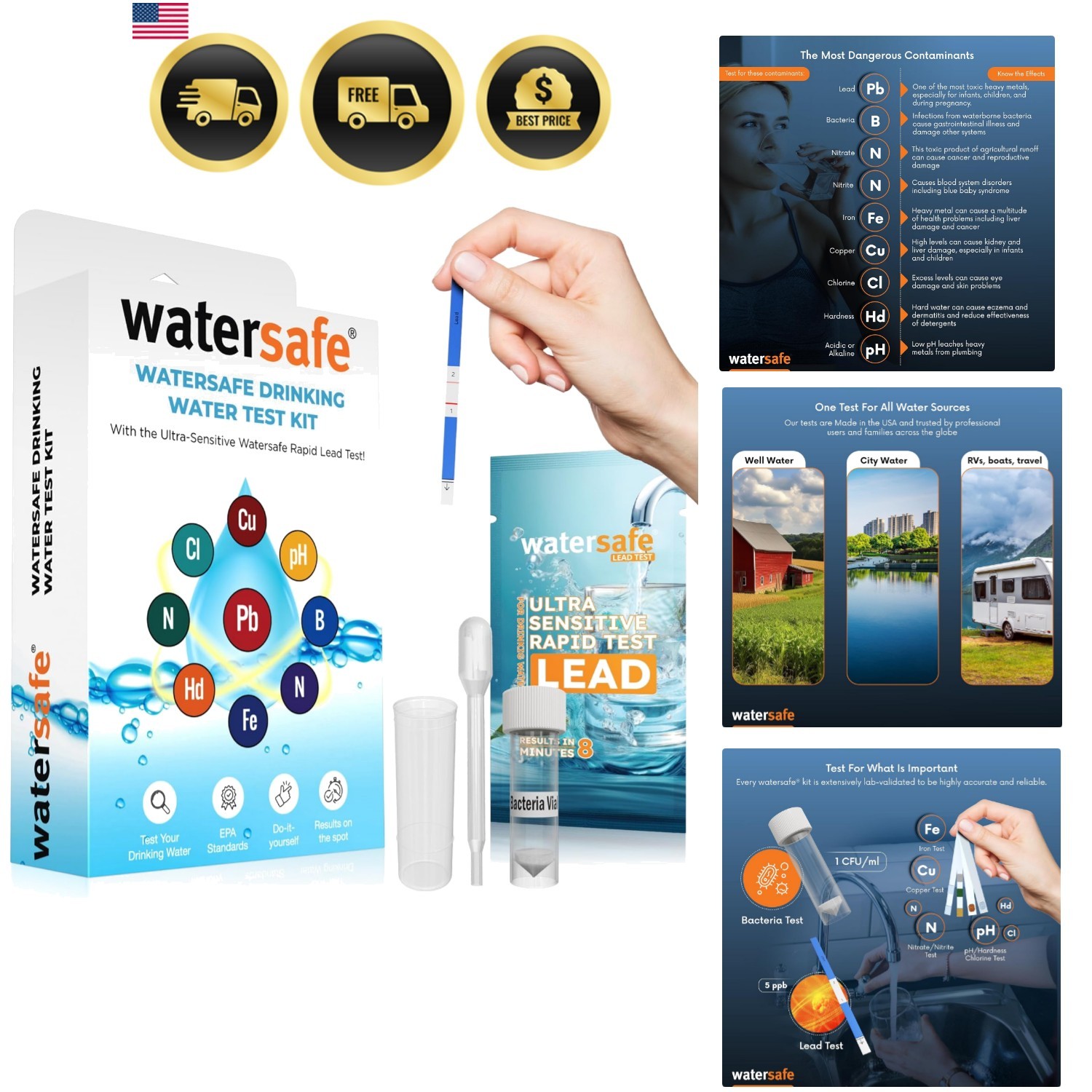 The Water Testing Kit for Drinking Water, Well and Tap Water, Sensitive Lead... gallery