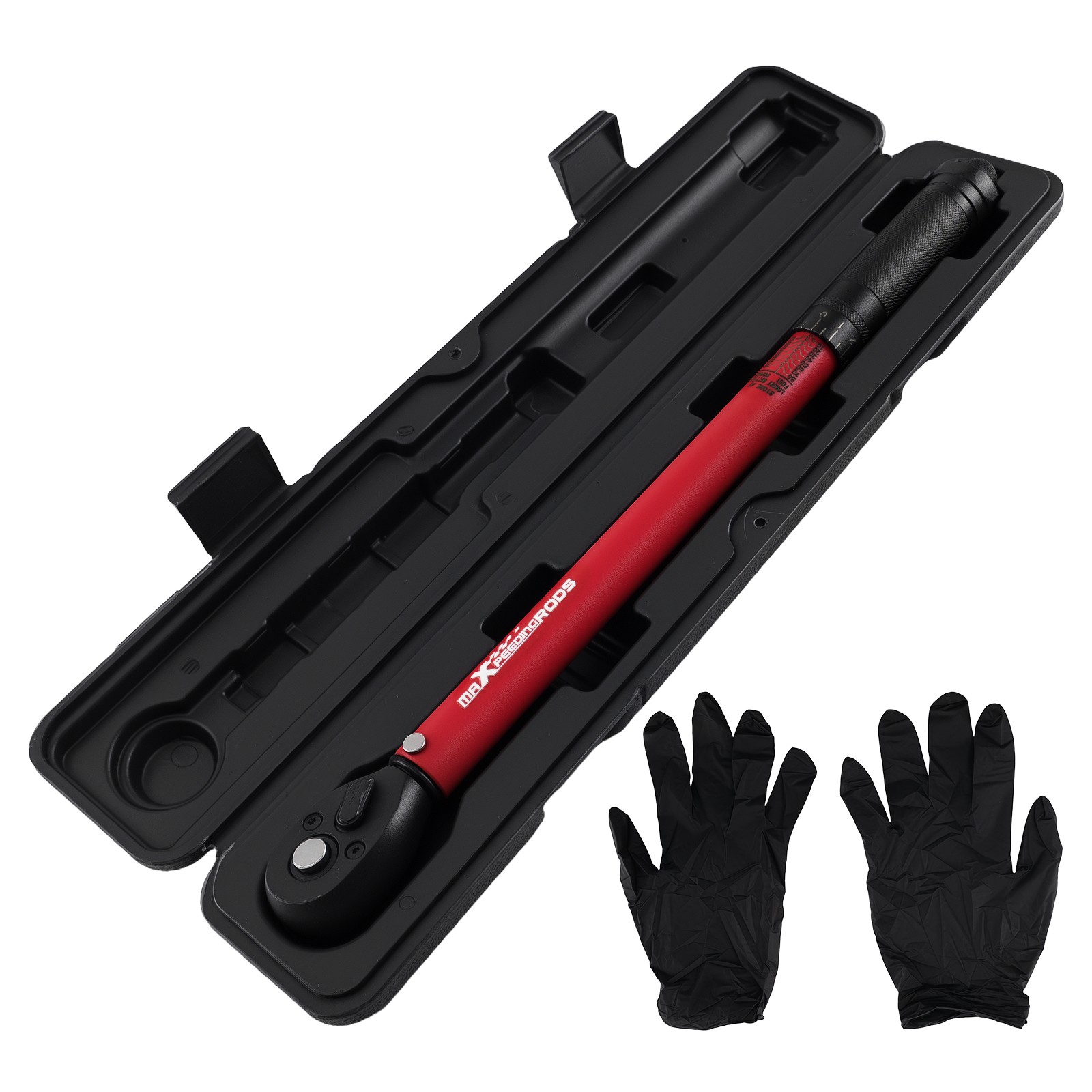 NEW 3/8" Click Torque Wrench Kit 72T Gear 10-80 Ft-Lb with Extensions & Storage gallery