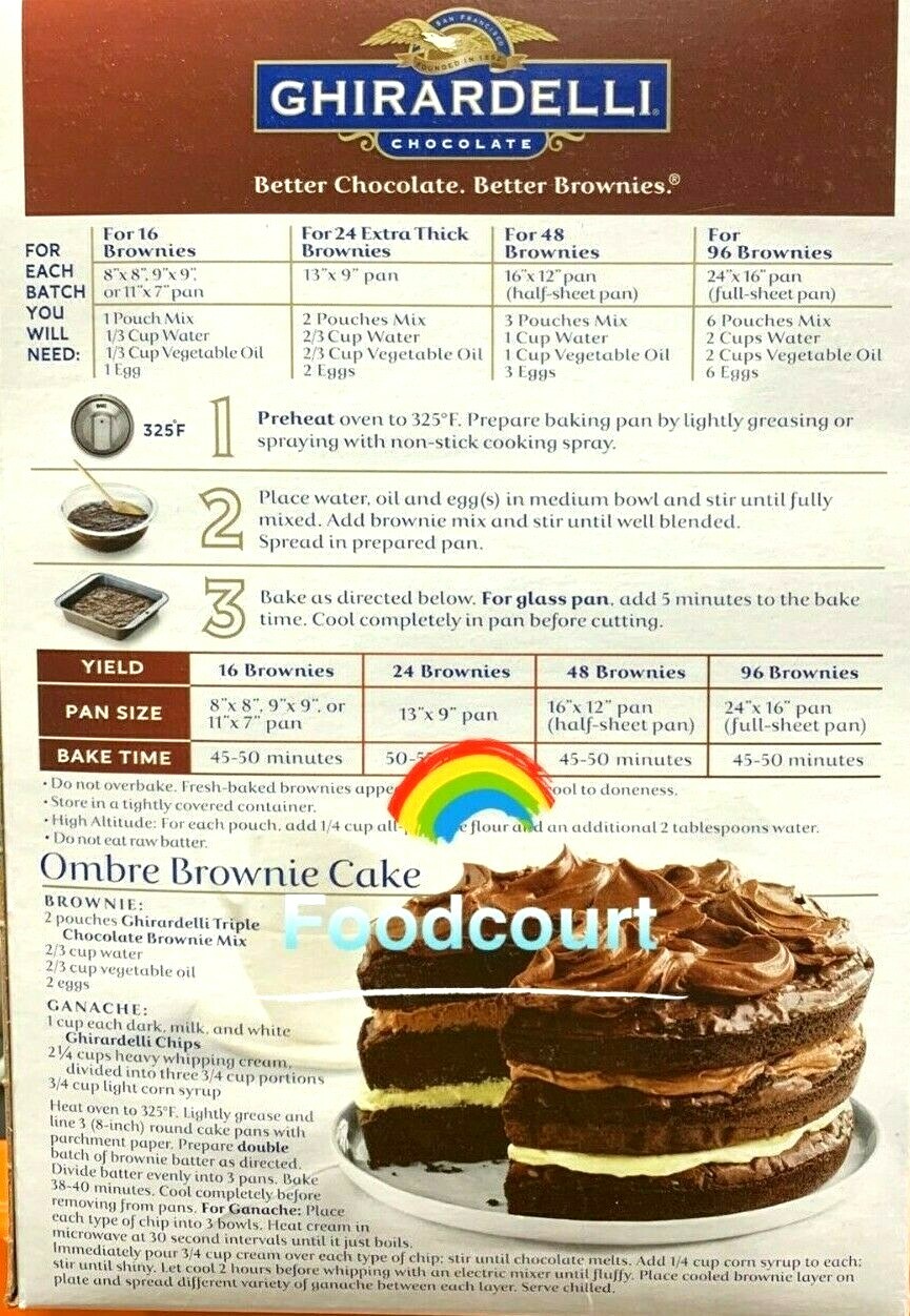 Ghirardelli Triple Chocolate Premium Brownie Mix 6 Pack, 7.5 lb gallery