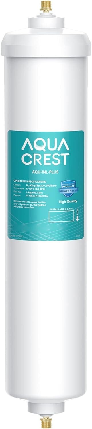 AQUACREST In-Line Water Filter for Refrigerator and Ice Maker,Reduces Chlorine gallery