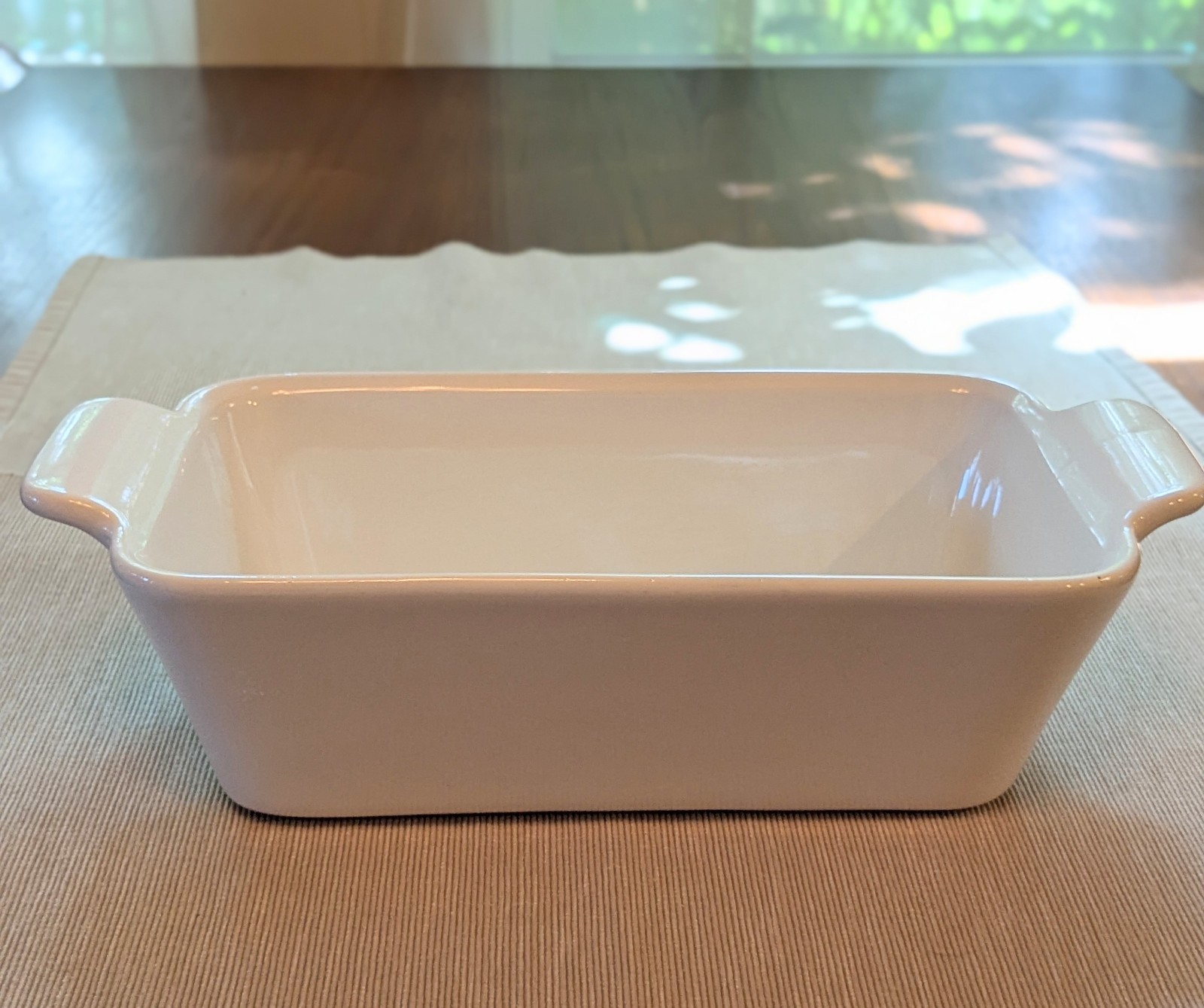 Goodcook White Loaf Pan Ceramic Standard Size 9x5x3 Inch gallery