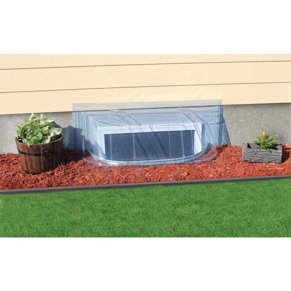 Window Well Cover Straight Bubble, Economy 39 in. W x 13 in. D x 15 in. H 1 Pack gallery