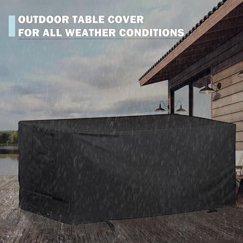 Rectangular Outdoor Table Cover Weatherproof, 64 Rectangular-64"L x 38"D x 28"H gallery