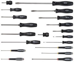 19pc EnduroGrip Screwdriver Set,8-Phillips,5-Cabinet,6 Keystone Slotted Williams
