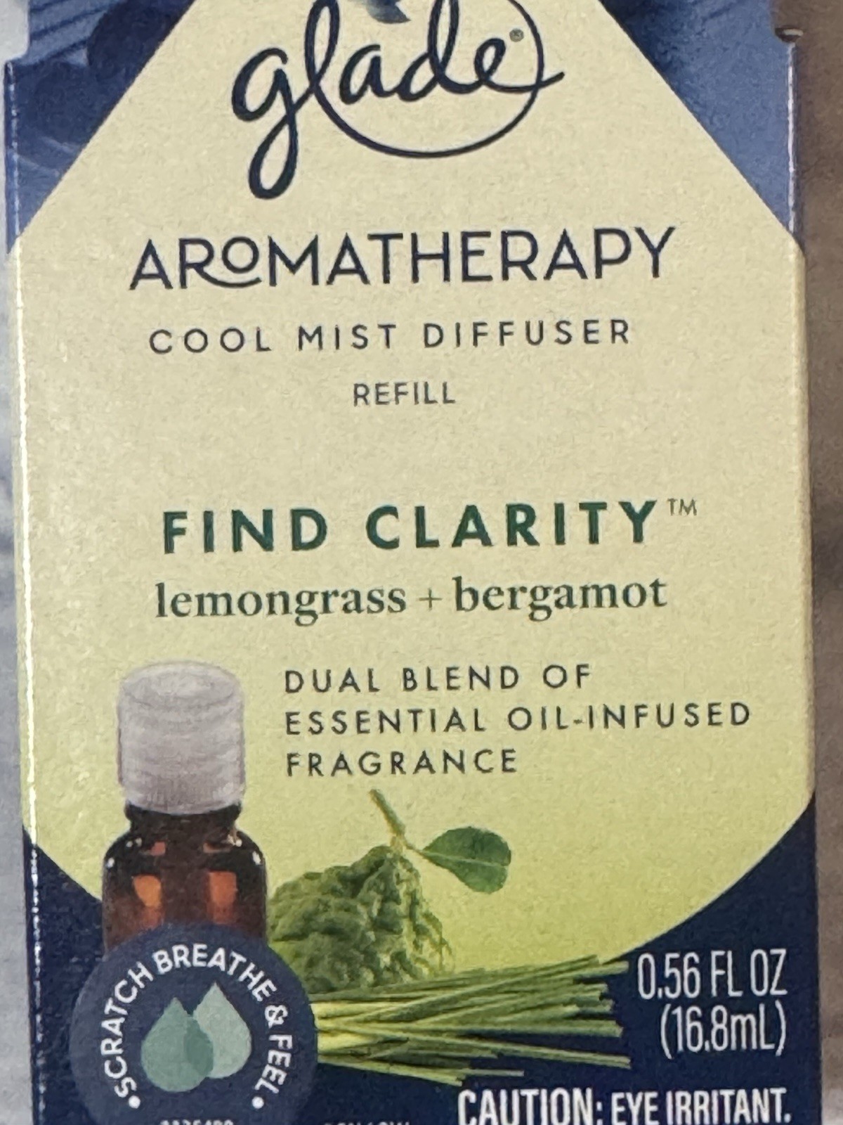 GLADE AROMATHERAPY COOL MIST DIFUSER OIL CLARITY LEMONGRASS BERGAMOT gallery
