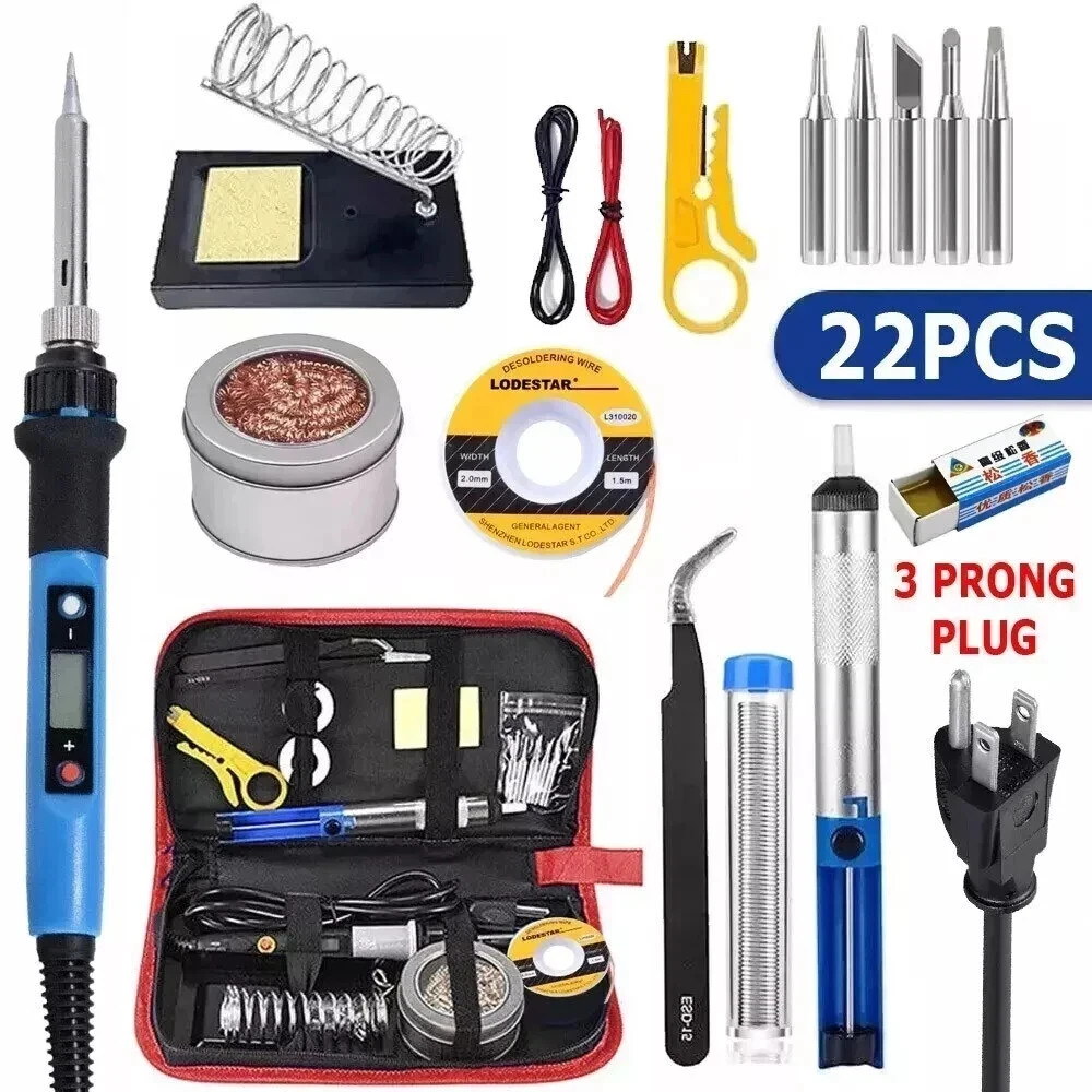 80W Electric Soldering Iron Welding Gun Tool Kit Solder Wire Desoldering Pump US gallery