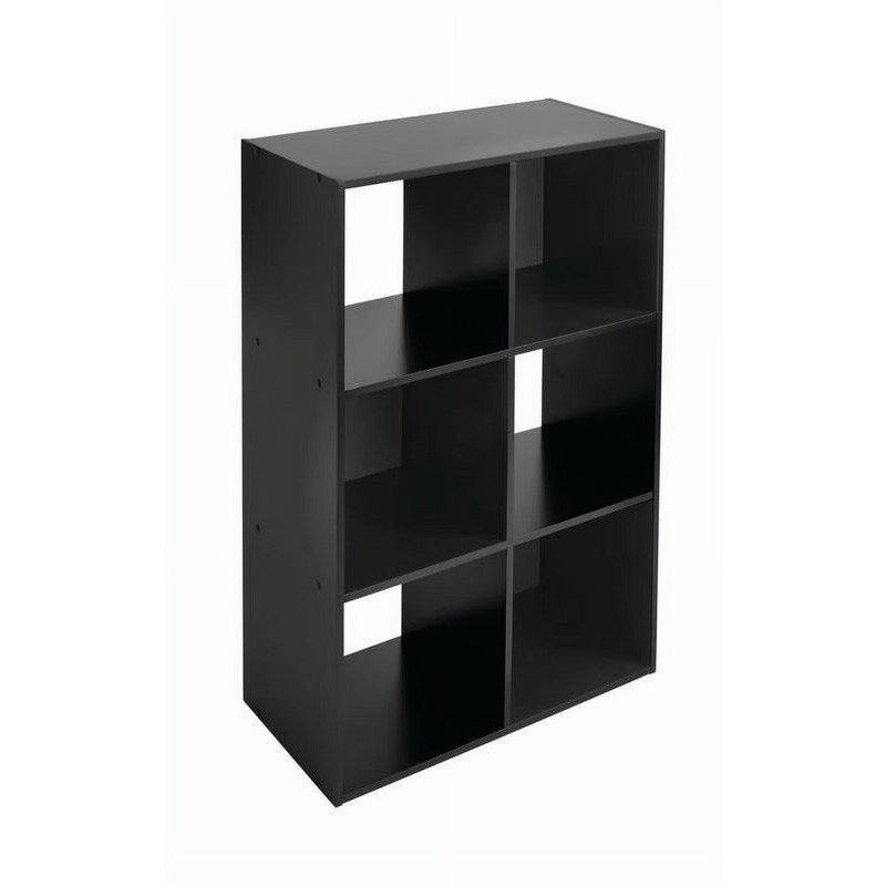 Mainstays 6 Cube Storage Organizer, Black, Shelving Unit gallery