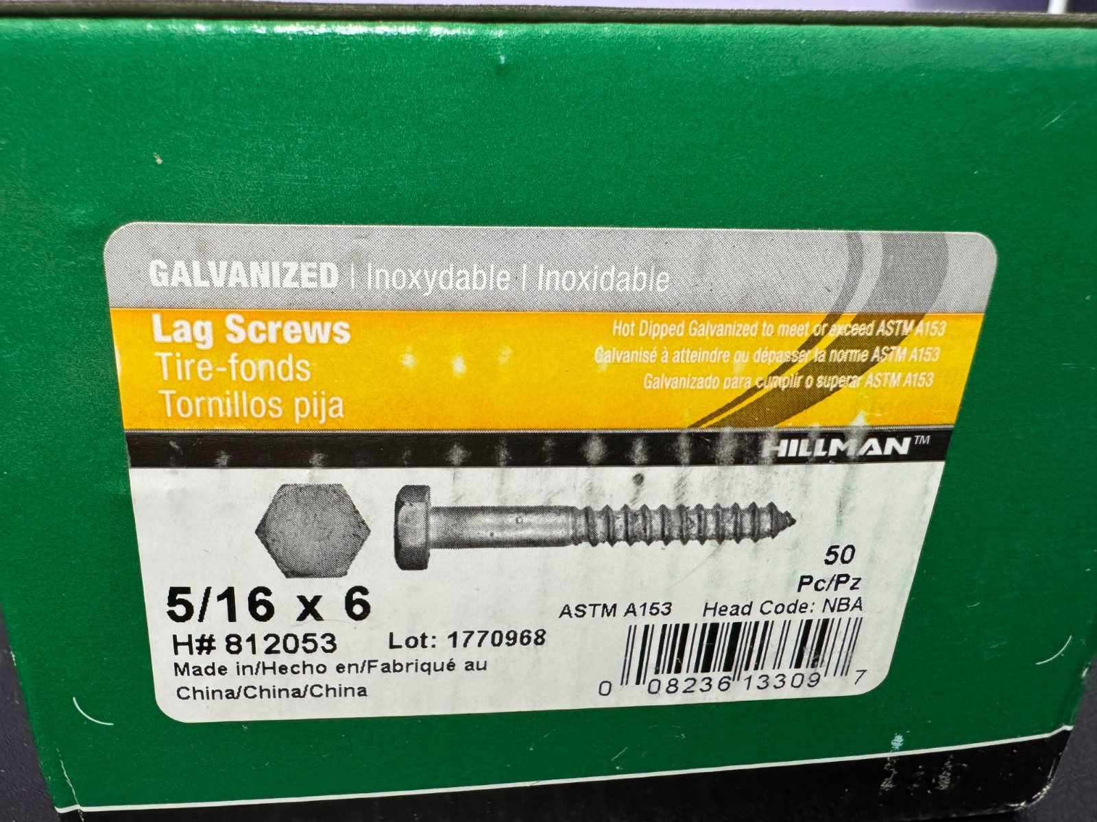 5/16 In. x 6 In. Galvanized Hex Lag Screw (50 Ct.) 812053 HILLMAN gallery