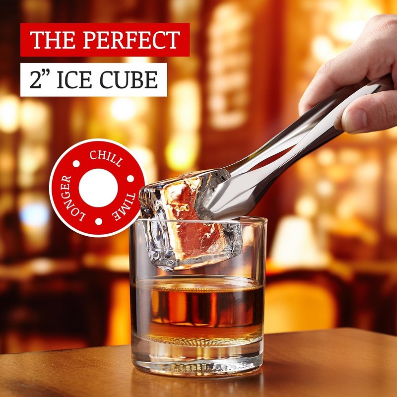 Clear Craft Ice Cube Maker – Square Ice Cube Mold makes 10 Large 2"Crystal Clear gallery