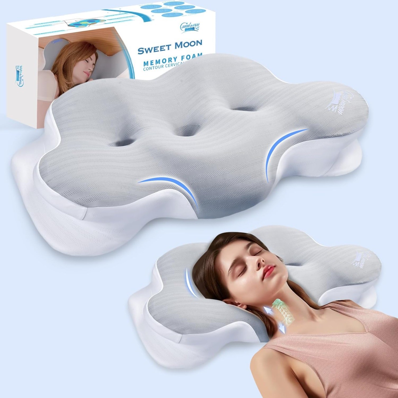 Cloud Contour Memory Foam Pillow,Ergonomic Design for Reducing Snoring gallery