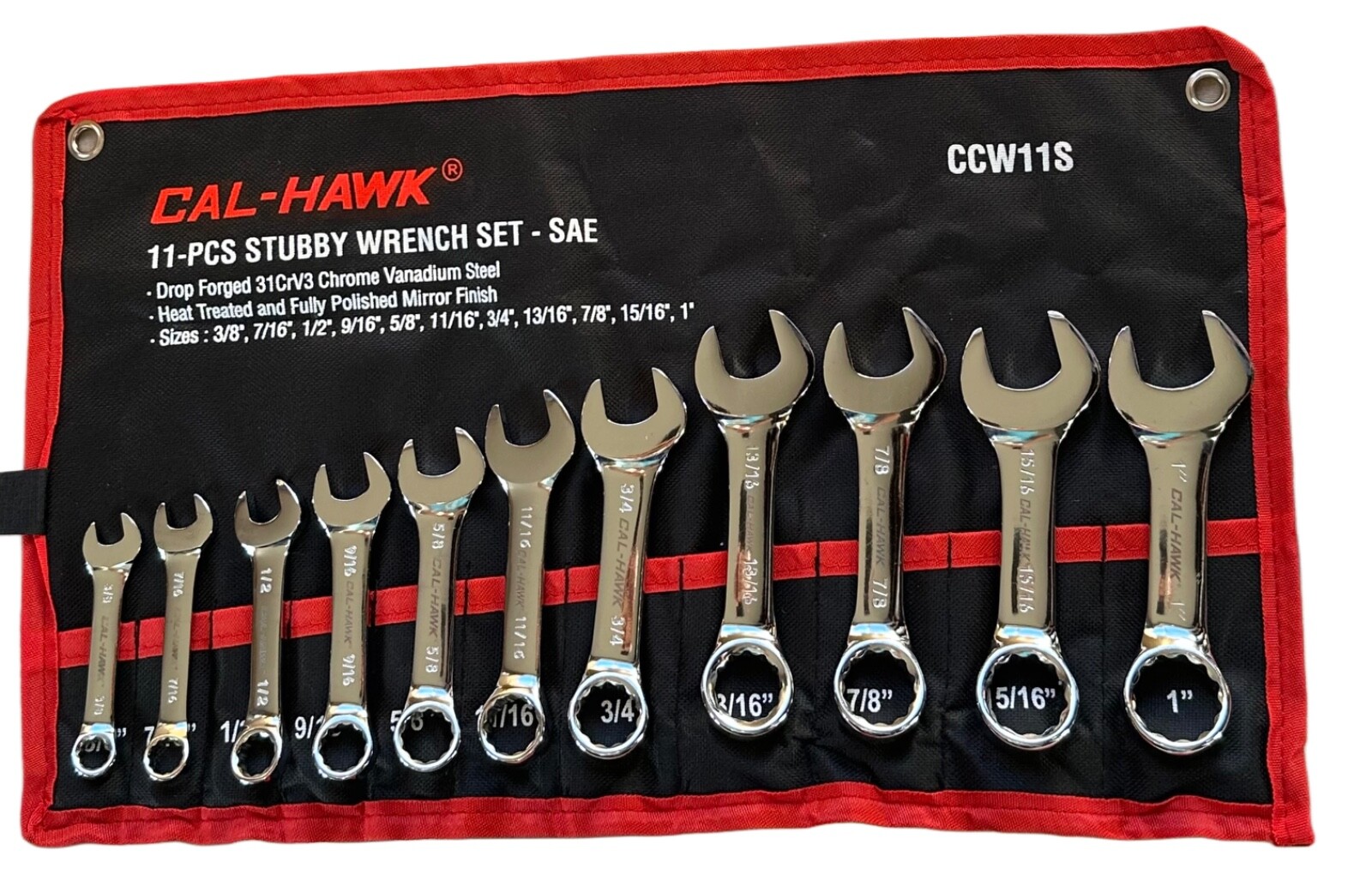 11 pc Combination Stubby Wrench Set - SAE gallery