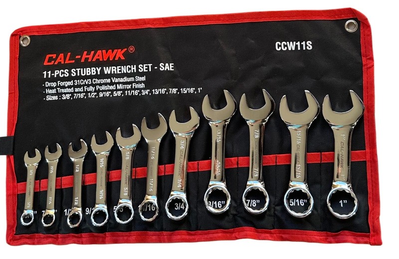 11 pc Combination Stubby Wrench Set - SAE gallery