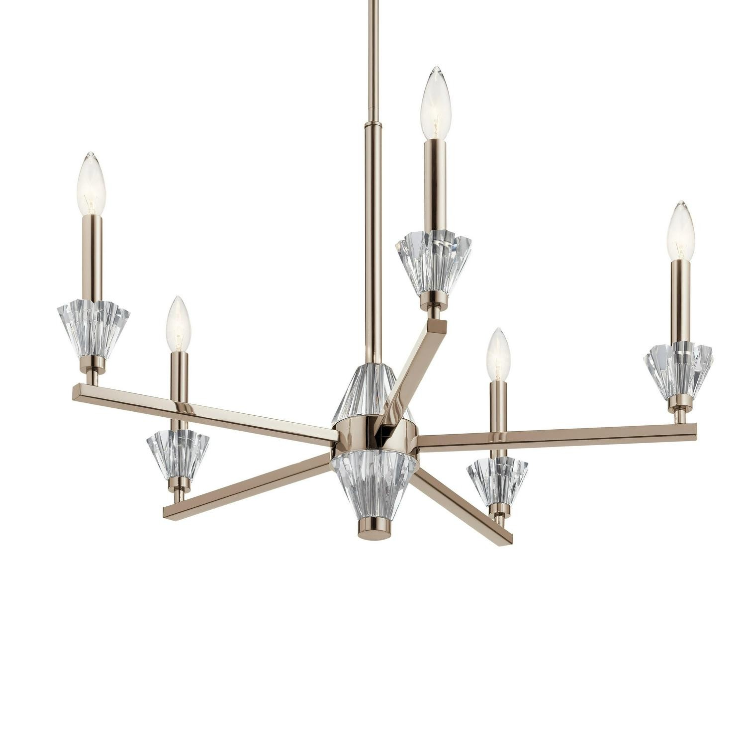 Kichler Lighting Calyssa 5-Light Chandelier Polished Nickel gallery