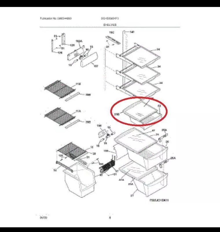 Meat Pan ( Top ) Shelf Frame Compatible with Frigidaire PS2363832 241969501 gallery