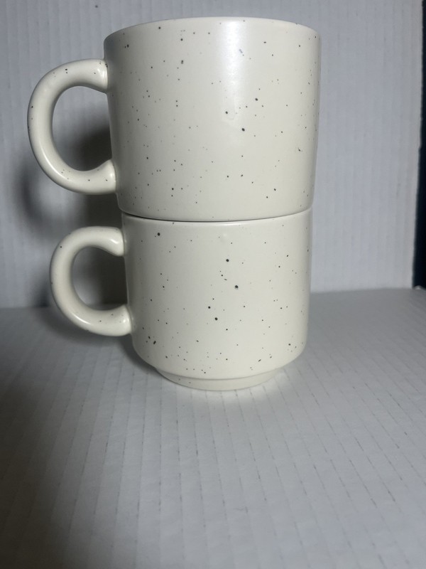 Walgreen Co. Speckled Stackable Ceramic Coffee Mug Set of 2 | Morning Person gallery