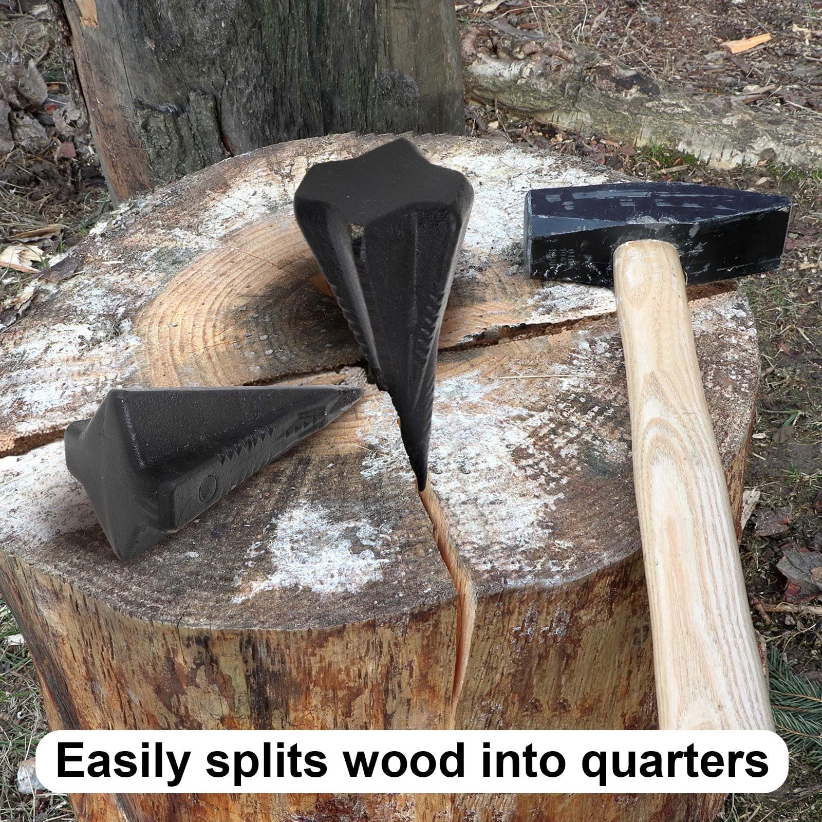 Wood Splitting Wedges 4 & 5 Lbs - Diamond Design Manual Log Splitter Tool gallery