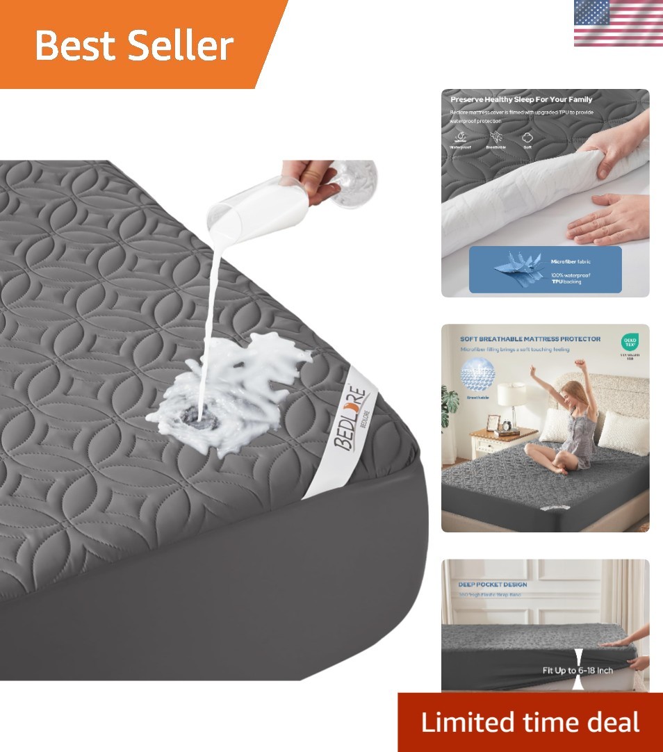 Ultimate King Size Waterproof Mattress Protector - Machine Washable & Dirt-Proof gallery