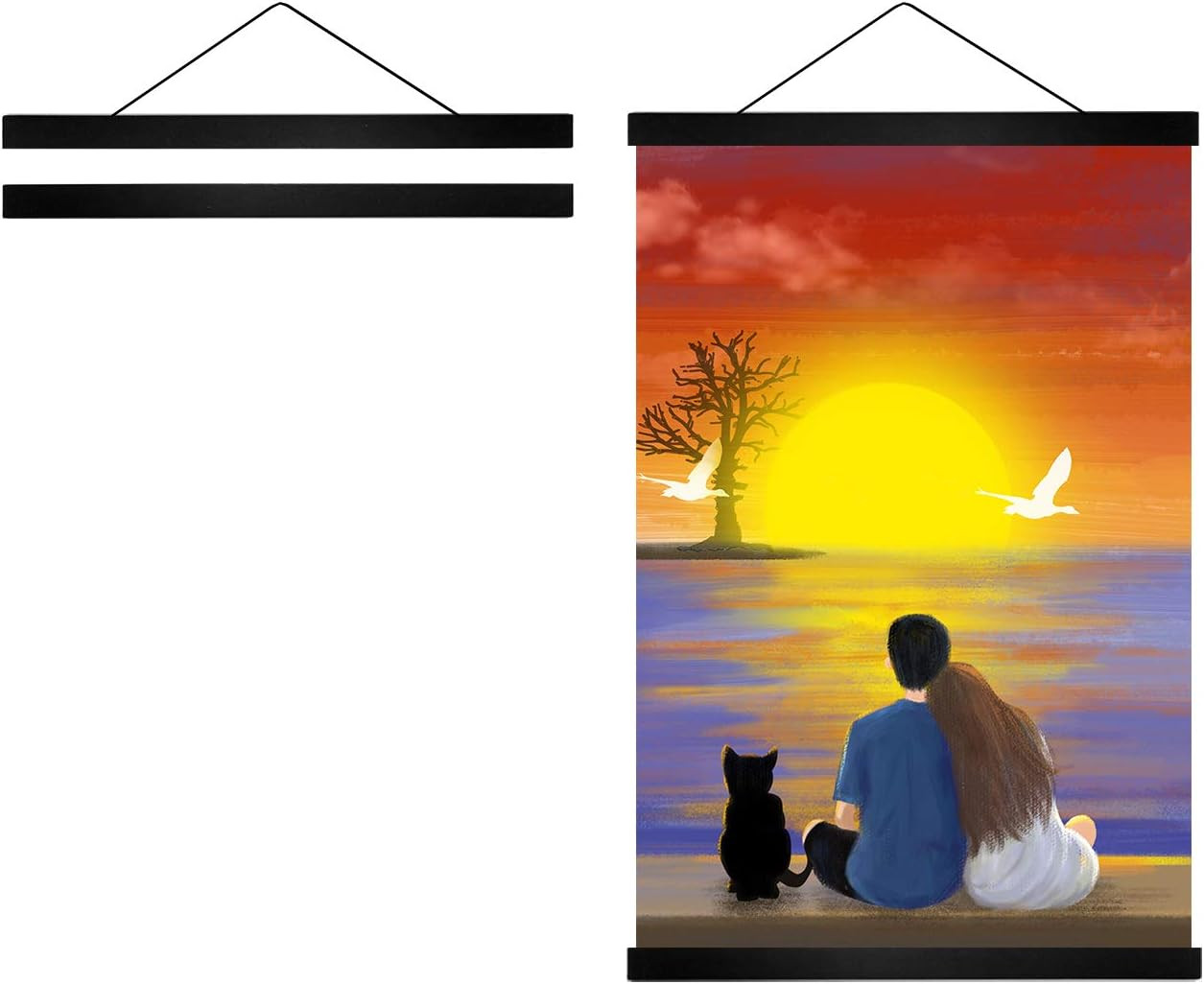 12 Inch Wide Magnetic Poster Hanger Frame, 12X18 12X16 12X24 Wood Frame for Post gallery