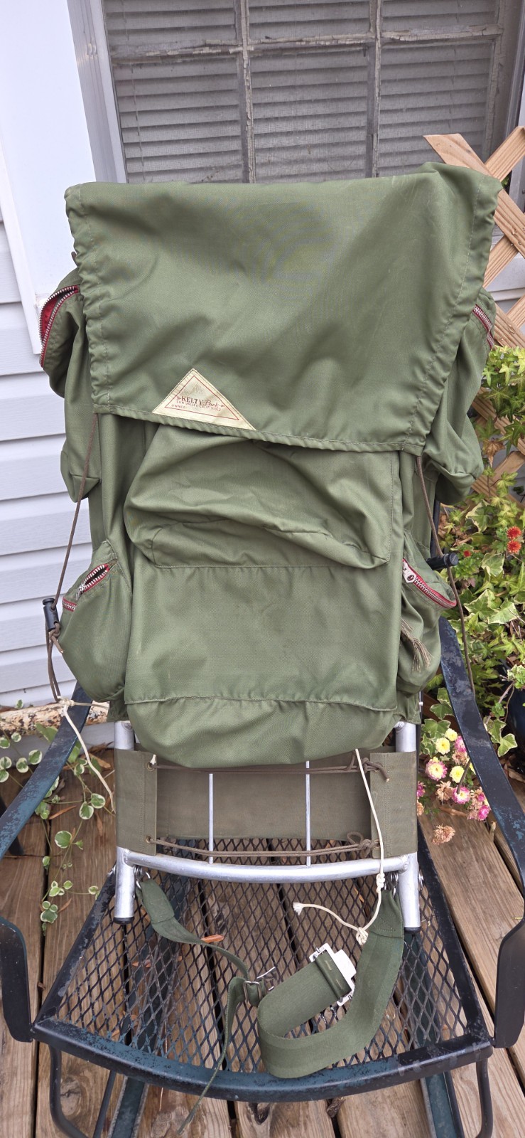 Post 1968 KELTY Mountaineer External Aluminium Frame Backpack Olive 
