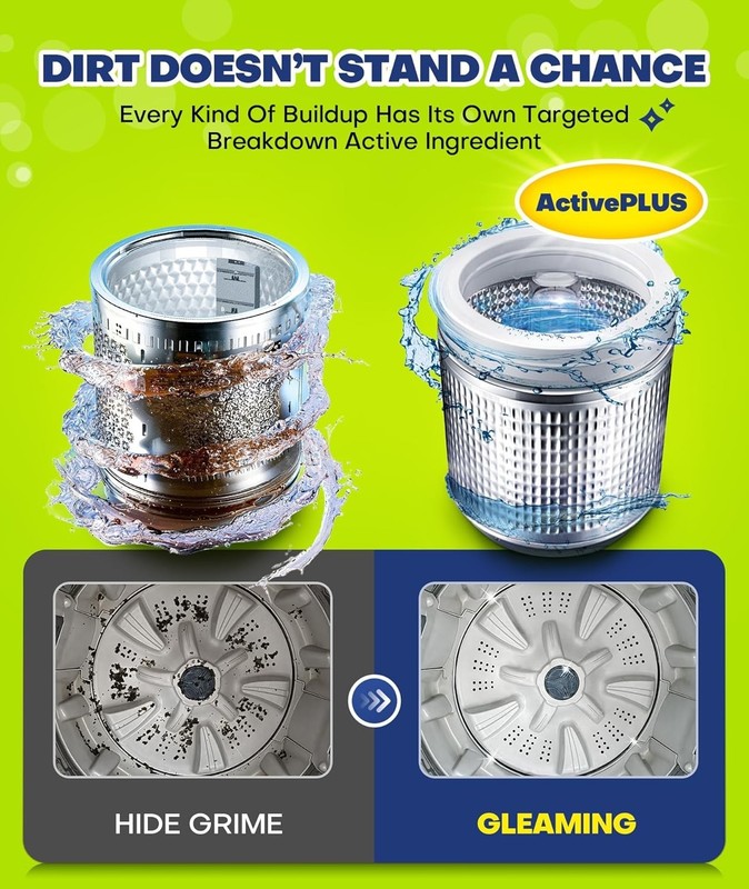 Deep Cleaning Washing Machine Cleaner Tablets No More Odor & Pet Fur Washing gallery