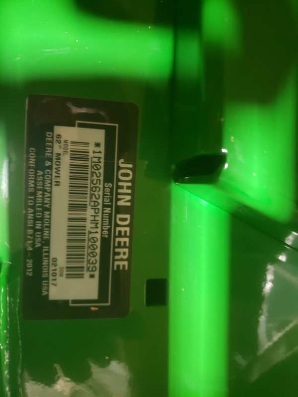 New John Deere 62D 62" Mower Deck 4115, 2520, 2720, and 2032R LVB25616 gallery