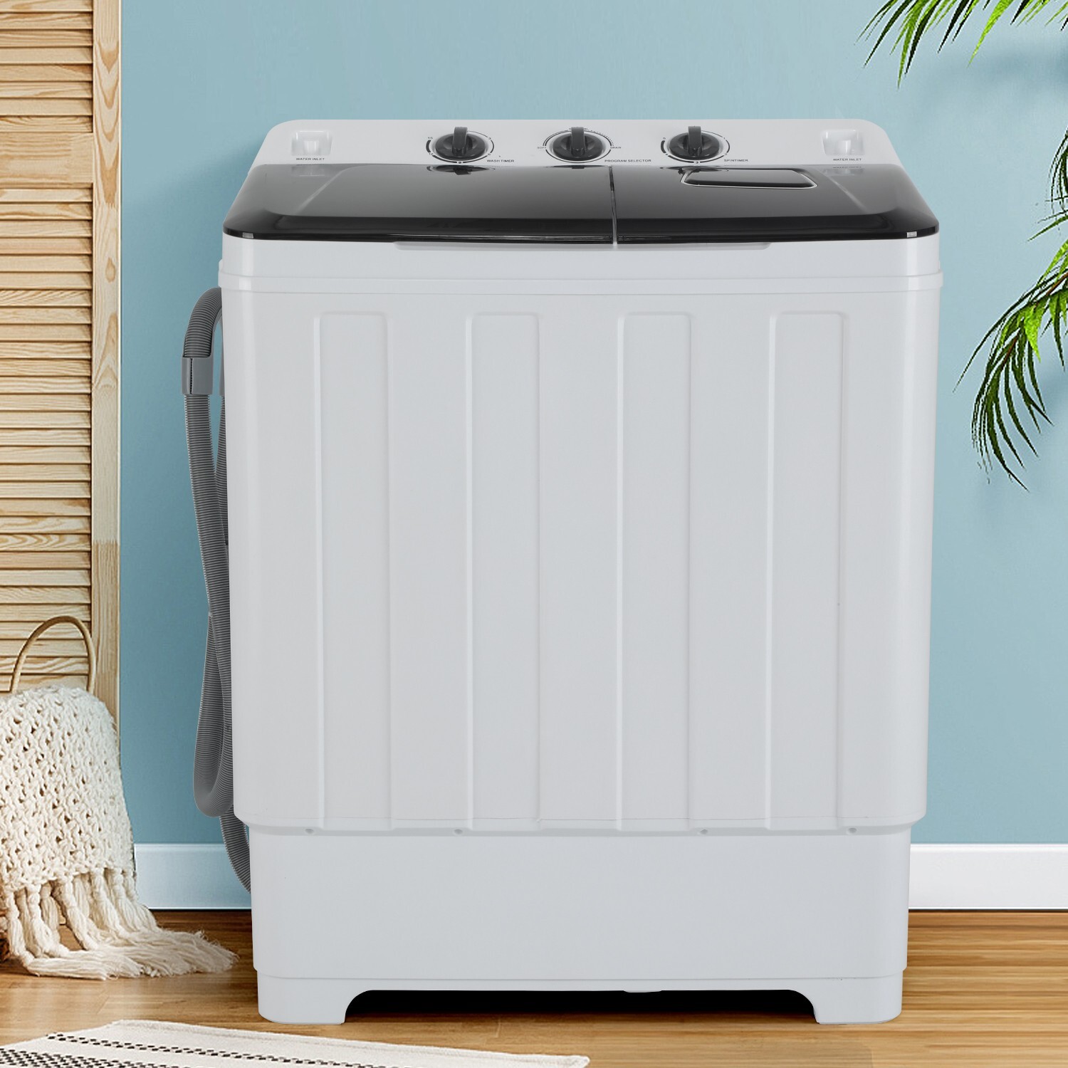 Portable Washing Machine 30LB Twin-Tub Mini Compact Laundry Washer Combo Home gallery