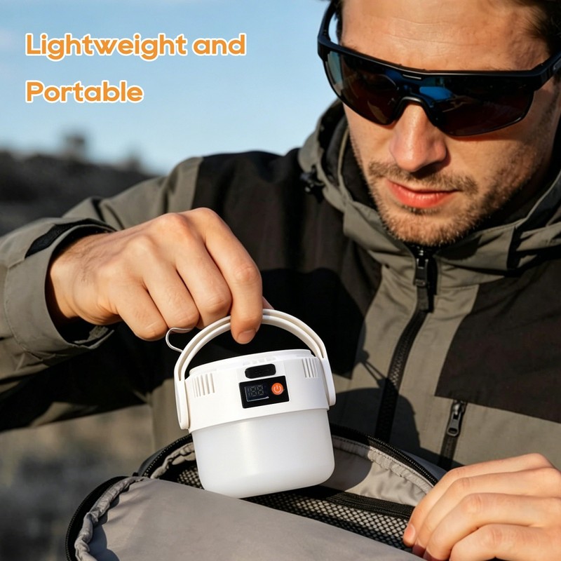 Solar Powered Camping Lantern USB Rechargeable - Digital Battery Level Indicator gallery