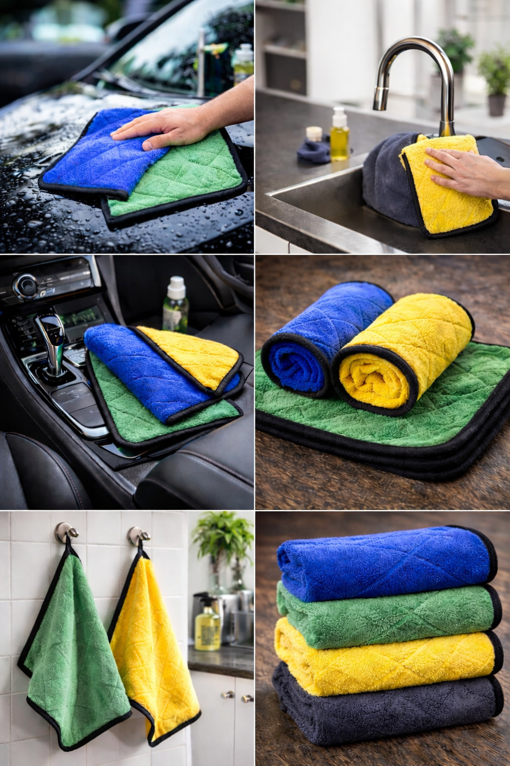 Premium Microfiber Multipurpose Cleaning Towel for daily use (Pack of 2). gallery