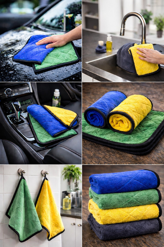 Premium Microfiber Multipurpose Cleaning Towel for daily use (Pack of 2). gallery