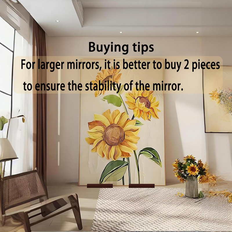 DSMKJT Solid Wood Large Floor Mirror Stand for Full Length Mirror with Stand- An gallery