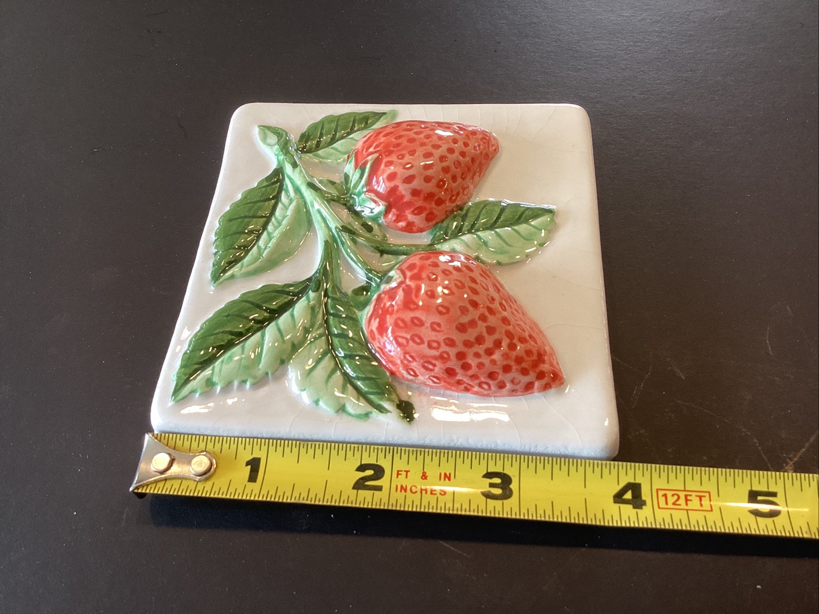 Raised Accent Tile 4x4 Fruit LEMON Backsplash Ceramic Kitchen Mult Avail gallery
