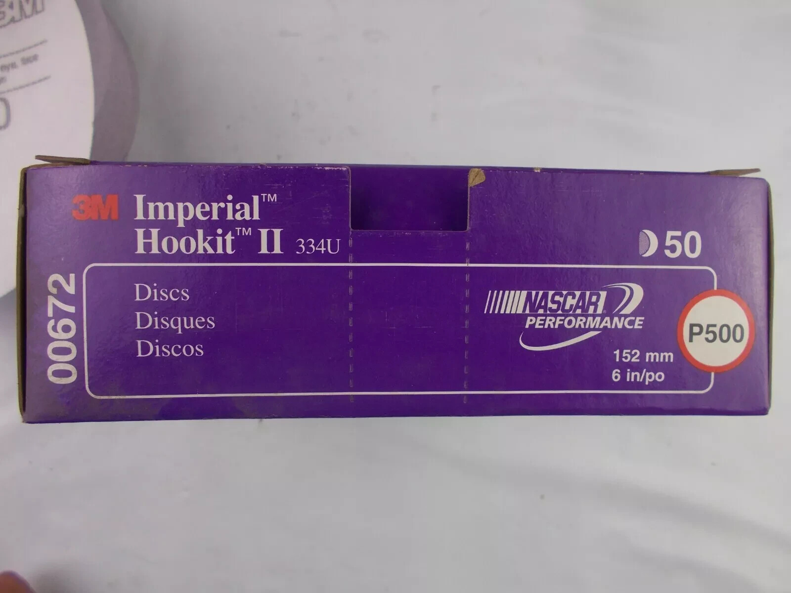 Sandpaper 3M Imperial Hookit II 00672 P500 Grit 6" Box of 50 Sanding Discs gallery