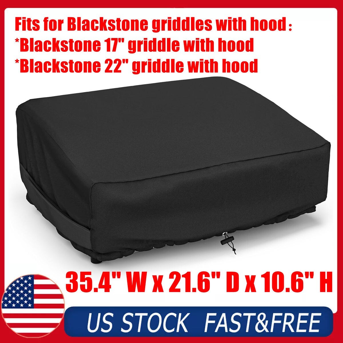 For Blackstone 17"/22" Griddle with Hood BBQ Grill Cover w/ Drawstring, Waterpro gallery
