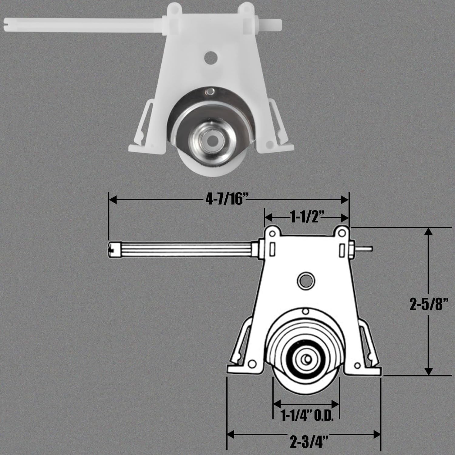 4 Pack Lower Sliding Screen Door Rollers Fits Andersen 1997310 1-1/4" POM gallery