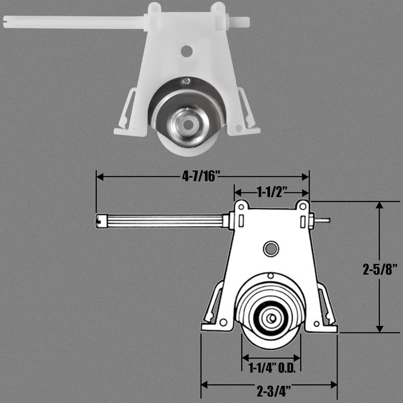 4 Pack Lower Sliding Screen Door Rollers Fits Andersen 1997310 1-1/4" POM gallery