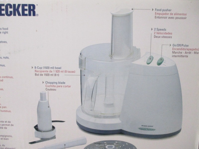 Black & Decker Quick N Easy Food Processor FP1300 8 Cup Bowl NEW - SEALED gallery