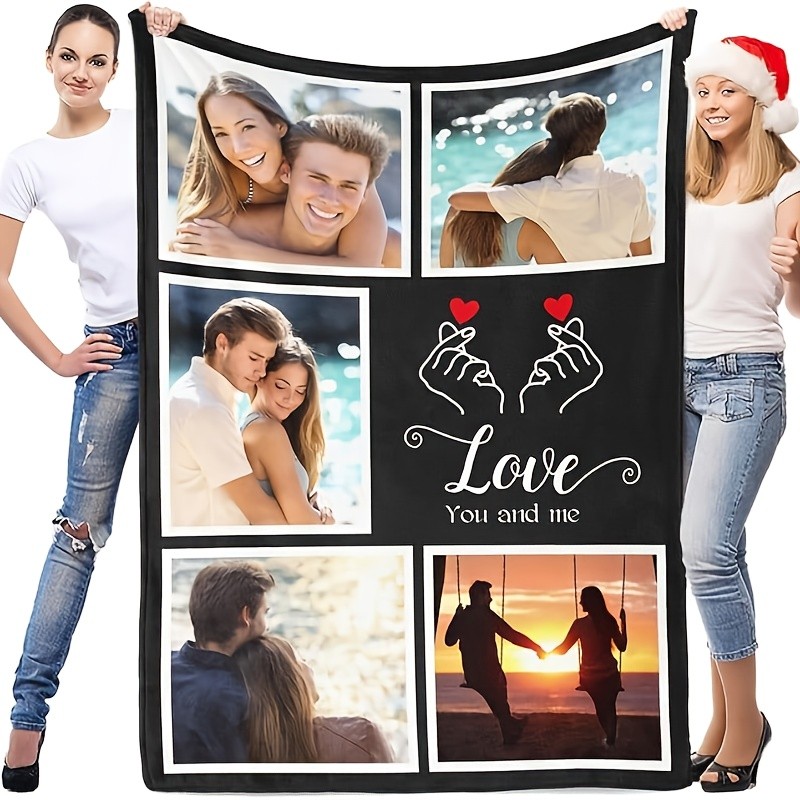 Personalized Custom Photo Blanket Customizable Image Throw Anniversary Gift❀