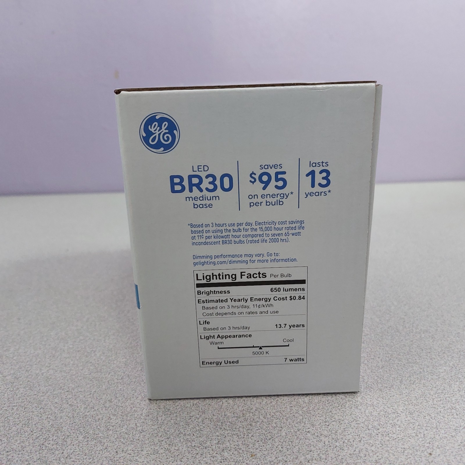 Lot 3 GE LED Light Bulb Classic 7W 65W BR30 Medium 93131014 Daylight Flood NEW gallery