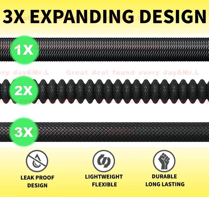 5 Time Stronger Deluxe Expandable Flexible Garden Hose Water Hose 25 50 75 100FT gallery