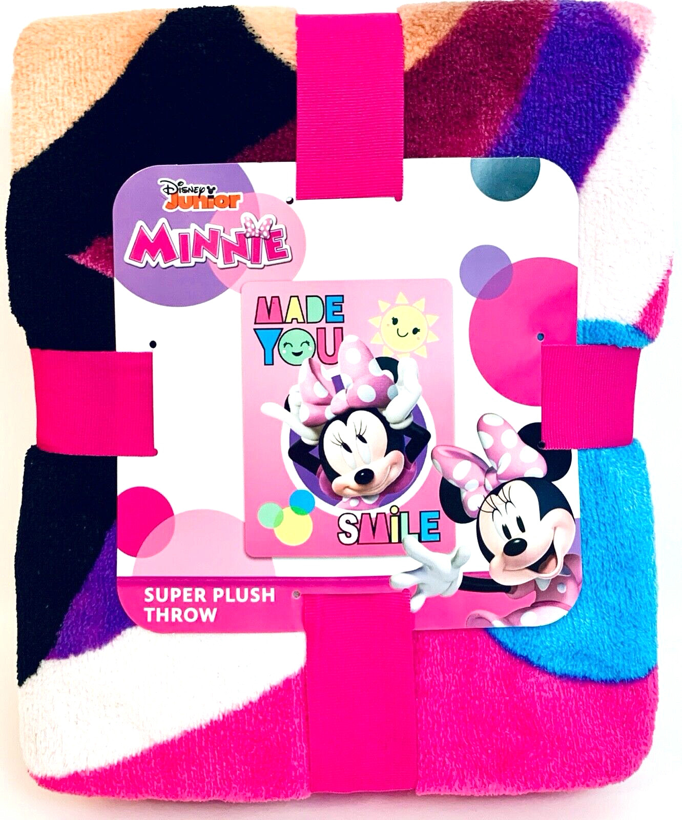 Northwest Disney Junior Minnie Made You Smile Super Plush Throw 46" X 60" gallery