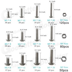 500x M3 4 M5 Button Head Socket Cap Screws Allen Bolts Hex Drive Stainless Steel