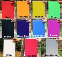 10 Sheets Coloured Polypropylene Plastic Sheet Smooth Graphic Arts 20 Mil Thick
